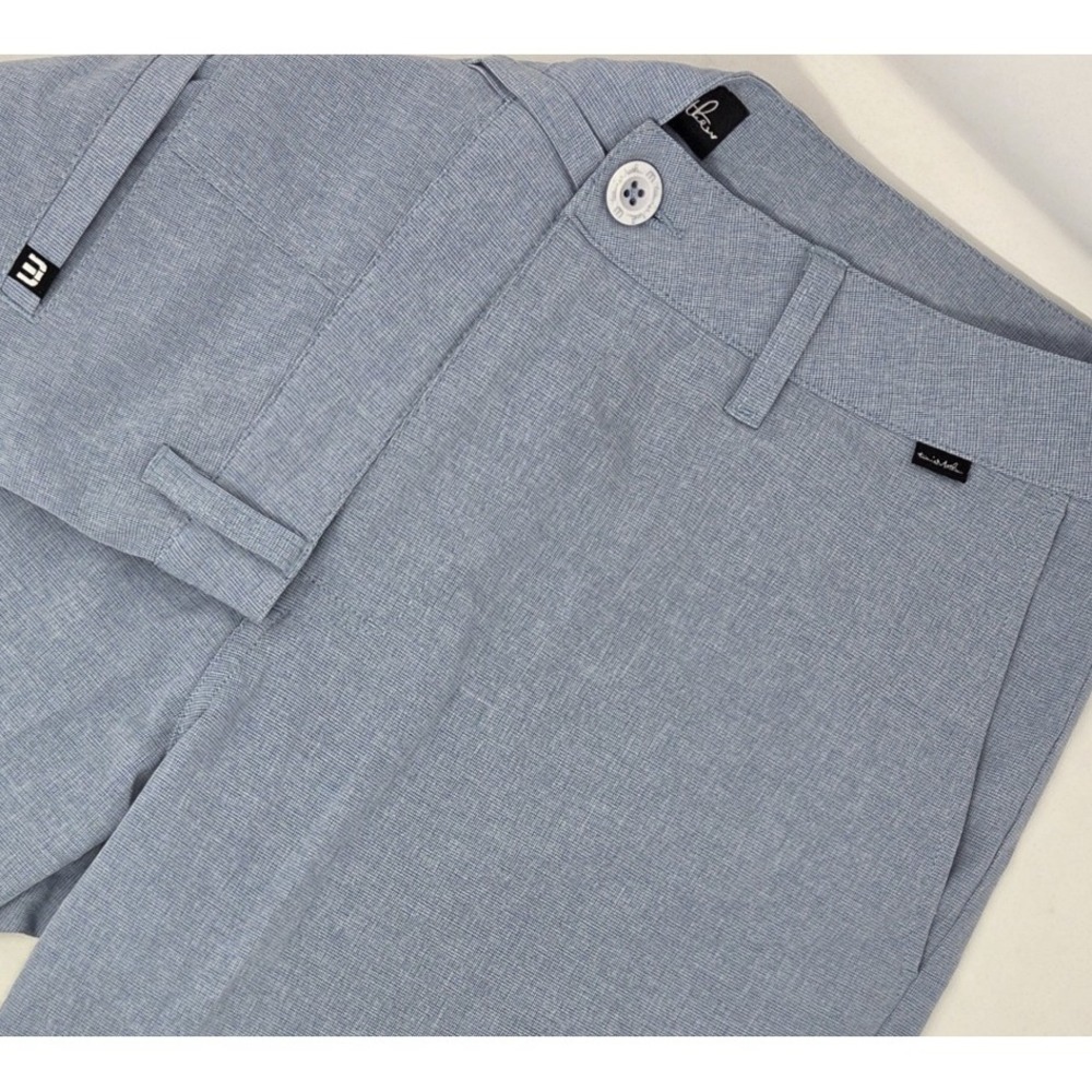 Travis Mathew Shorts Men's 40 Light Blue 10" Inseam Golf Tennis Chino‎ Stretch